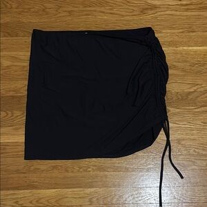 Calia Black Ruched Mini swim Skirt